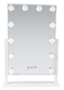 Lusterko do makijażu kosmetyczne LED stojące z 12 żarówkami USB 30x40cm