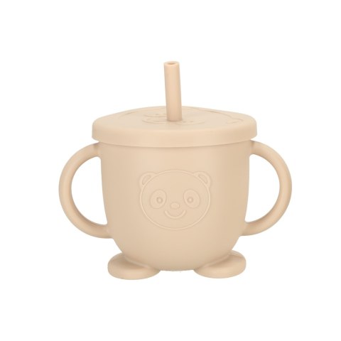 Naczynia silikonowe dla dzieci sowa beż 9 elementów