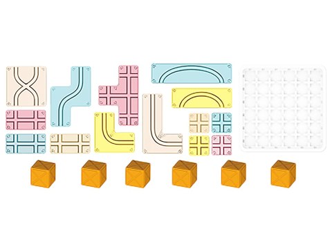 Logiczna układanka, Gra planszowa, Plansza + Kolorowe klocki
