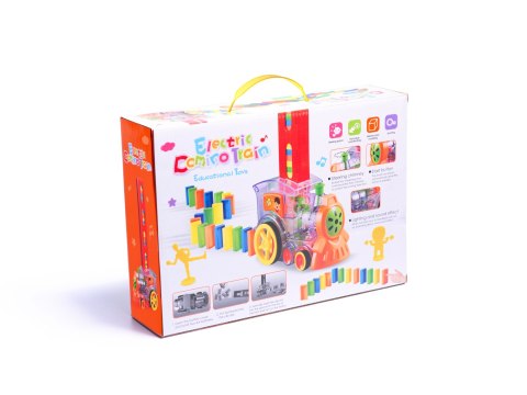 Lokomotywa Pociąg Układanka domino ciuchcia czerwona