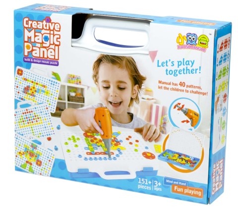 WKRĘTARKA I KLOCKI DO PRZYKRĘCANIA ZESTAW 151 elementów