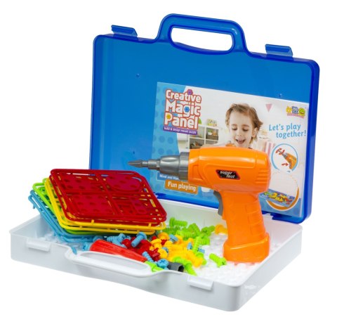 WKRĘTARKA I KLOCKI DO PRZYKRĘCANIA ZESTAW 151 elementów