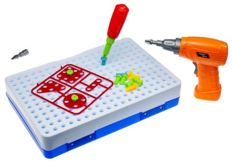 WKRĘTARKA I KLOCKI DO PRZYKRĘCANIA ZESTAW 151 elementów