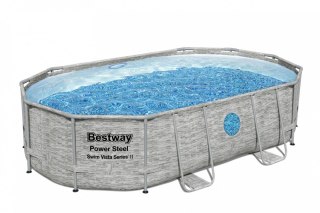 Basen stelażowy Power Steel Swim Vista z oknem 488x305x107 BESTWAY 6w1