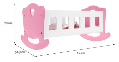 Drewniane Łóżeczko- Kołyska 2w1