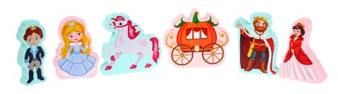 Zestaw drewnianych klocków dla dziewczynek "Księżniczka w zamku" + sorter kształtów