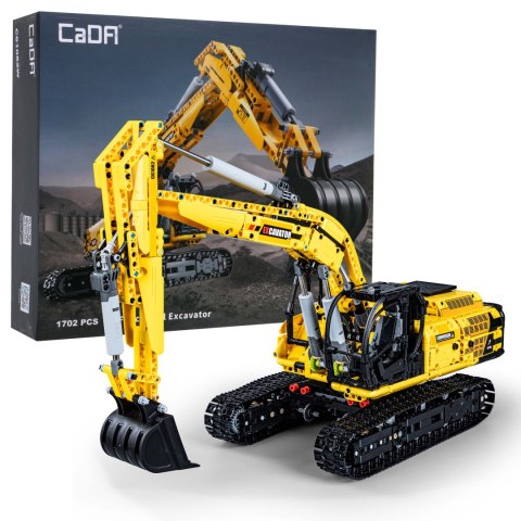 Klocki techniczne CaDA 1702 el. Koparka pojazd budowlany dla dzieci 8+ Ruchome części
