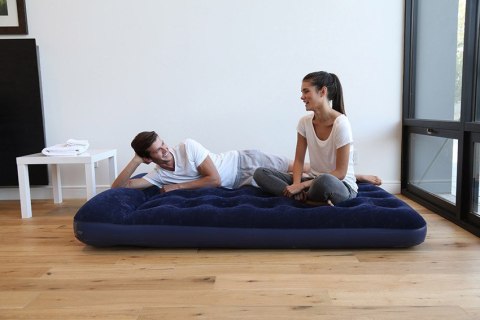 Materac Welurowy z Pompką 191 137 28cm BESTWAY