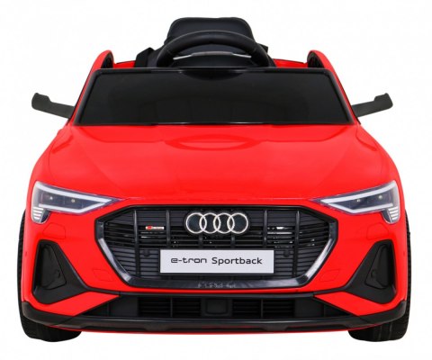 Audi E-Tron Sportback dla dzieci Czerwony + Pilot + Napęd 4x4 + Wolny Start + Radio MP3 + LED
