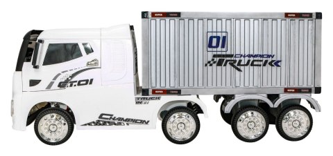 Pojazd Container Truck Biały+ Naczepa