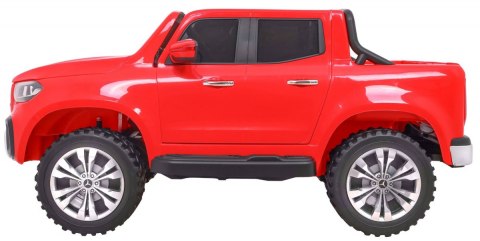 Mercedes Benz X-Class dla dzieci Czerwony + Pilot + Napęd 4x4 + MP4 + Bagażnik + LED + EVA