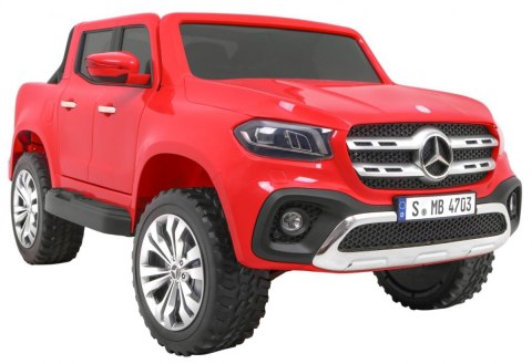 Mercedes Benz X-Class dla dzieci Czerwony + Pilot + Napęd 4x4 + MP4 + Bagażnik + LED + EVA