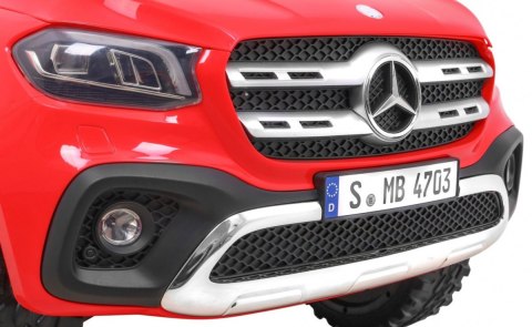 Mercedes Benz X-Class dla dzieci Czerwony + Pilot + Napęd 4x4 + MP4 + Bagażnik + LED + EVA