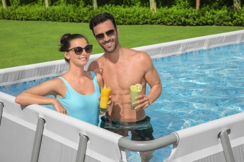 Basen stelażowy Power Steel 6w1 BESTWAY 640x274x132cm 21x9FT + Pompa piaskowa