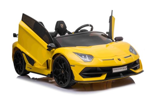 Lamborghini SVJ DRIFT dla 2 dzieci Żółty + Funkcja driftu + Pilot + MP3 LED + Wolny Start