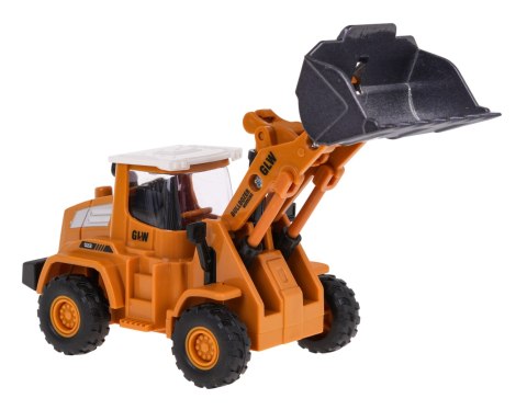 Spychacz GLW dla dzieci 3+ Metalowa Ruchoma Łyżka + Gumowe Opony + Napęd