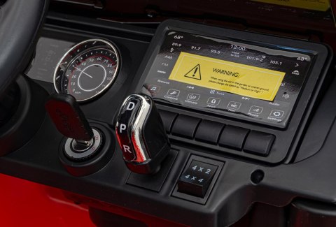 Jeep Wrangler Rubicon na akumulator dla dzieci Pomarańczowy + Pilot + Radio MP3 LED + Koła EVA