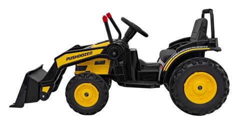 Koparka Traktor na akumulator dla dzieci Żółty + Ruchome Ramię Łyżka + Pilot + Wolny Start + Radio FM + LED