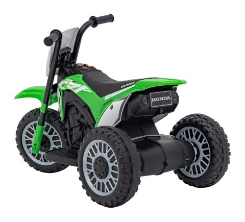 Motorek Cross Honda CRF 450R na akumulator dla dzieci Zielony + 3 Koła + Gumowy Bieżnik + Klakson