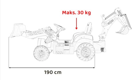 Pojazd Koparka 2w1 JCB Żółty