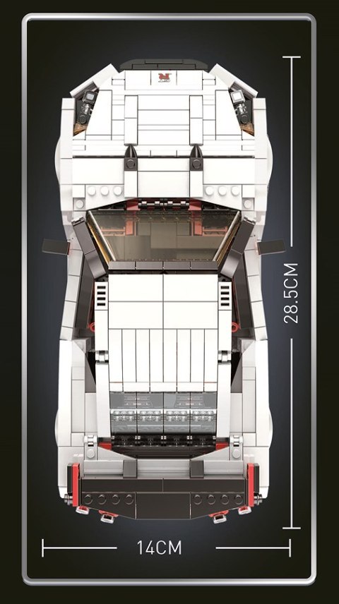 Zestaw Klocków Autko 1034el.Białe Klocki Mould King