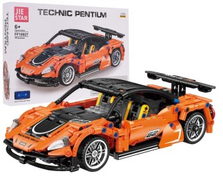 Auto Sportowe RC z Klocków 491el Pomarańczowy Supersamochód klocki Jie Star