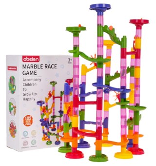 Tor Kulkowy 105el – zestaw konstrukcyjny z kulkami dla dzieci