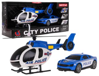 Helikopter policyjny + Auto Policja zestaw