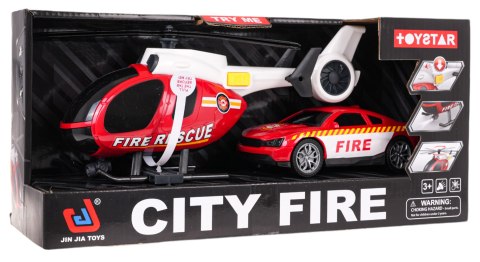 Helikopter straż pożarna + Autko Straż Pożarna