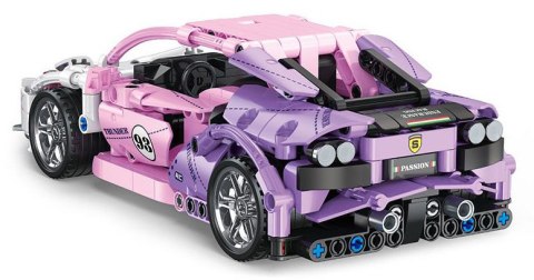 Zestaw Klocków Autko Sportowe klocki Różowe 652el.