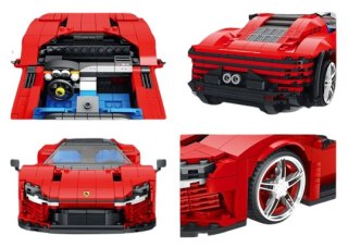 Super Auto Sportowe z klocków Czerwone 1168el. klocki zestaw Reobrix