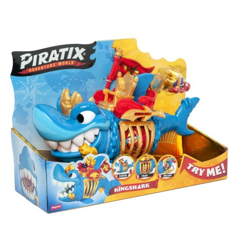 Piratix ship king shark seria golden treasure rekin figurka kolekcjonerska