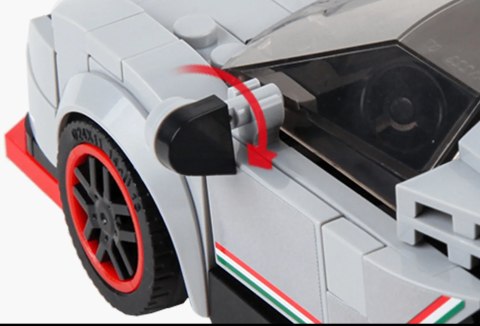 Zestaw Klocków Auto Sportowe samochód z klocków 398el. Mould King