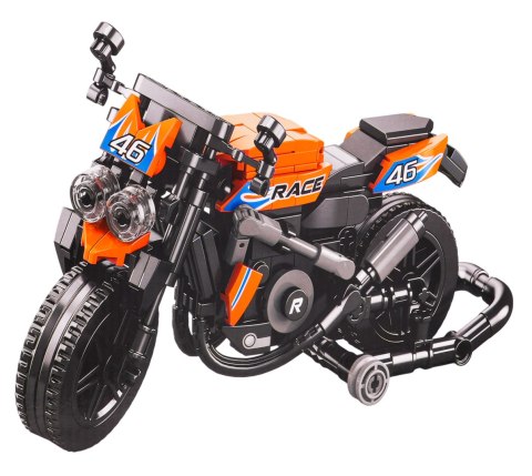 Klocki motocykl pomarańczowy 403 elementów klocki konstrukcyjne