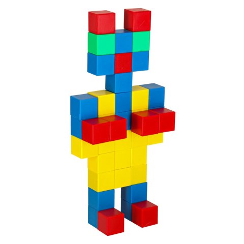 Klocki Magnetyczne Sześcienne 64 el. - Kreatywna Zabawa, Rozwój Manualny