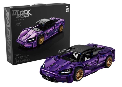 Klocki samochód Sportowy Fioletowy 1273el. zestaw klocków