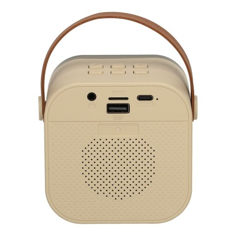 Głośnik do karaoke z mikrofonem złoty