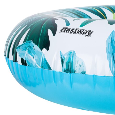 BESTWAY 36237 Koło do pływania dmuchane palmy liście niebieski max 90kg
