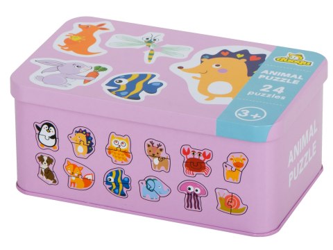 Puzzle w puszce zwierzątka 24 puzzle