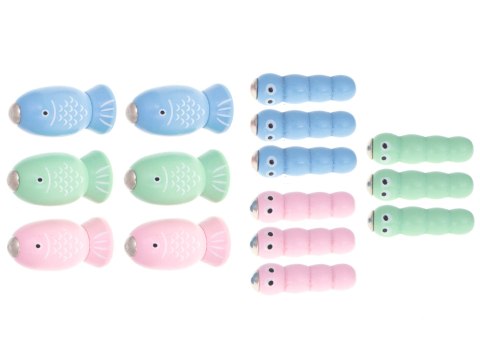 Sorter drewniany pociąg ciuchcia rybki montessori