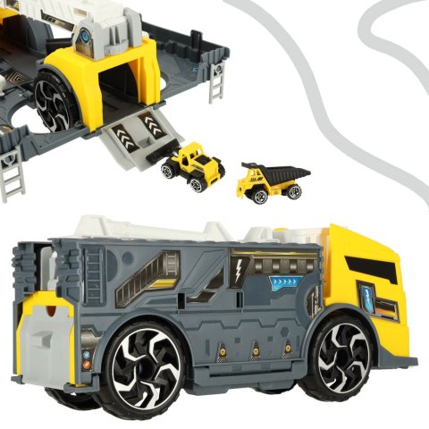 TIR laweta ciężarówka samochód transporter naczepa 2w1 parking resoraki