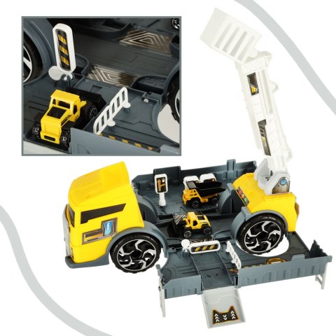 TIR laweta ciężarówka samochód transporter naczepa 2w1 parking resoraki