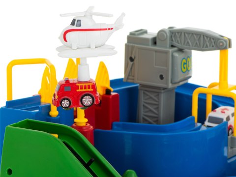 Interaktywny tor przeszkód samochodowy wyścigi parking 4 pojazdy