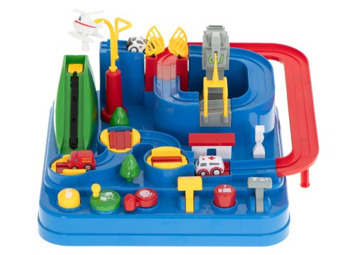 Interaktywny tor przeszkód samochodowy wyścigi parking 4 pojazdy