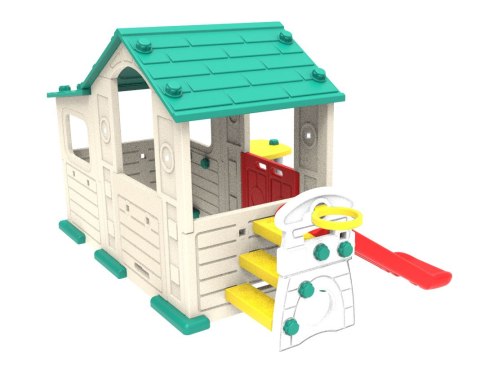 Duży Dom Z Przedsionkiem 4w1 Zielony Dach