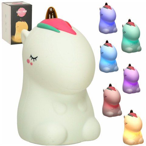 Lampka nocna silikonowa RGB jednorożec