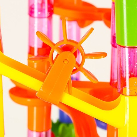 Tor kulkowy kulodrom wyścig kulek klocki MARBLE 219 elementów XXL