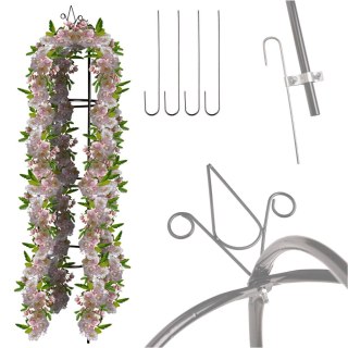 Pergola ogrodowa kolumnowa słup kolumna dzwon stojak na róże kwiaty pnące metalowa 195 cm