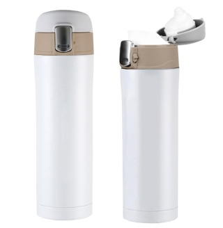 Kubek Termiczny z Pokrywą ze stali nierdzewnej biały