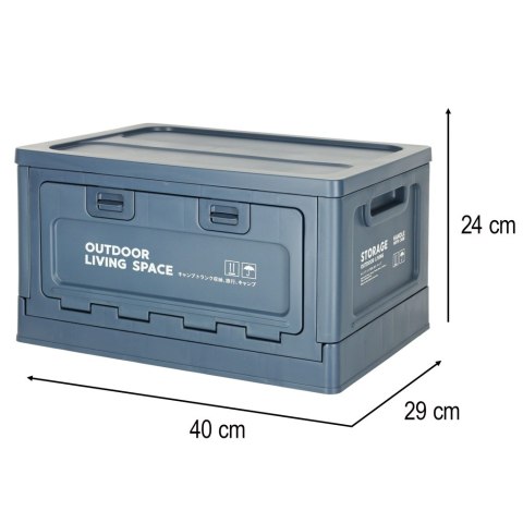 Pudełko campingowe organizer do bagażnika granat